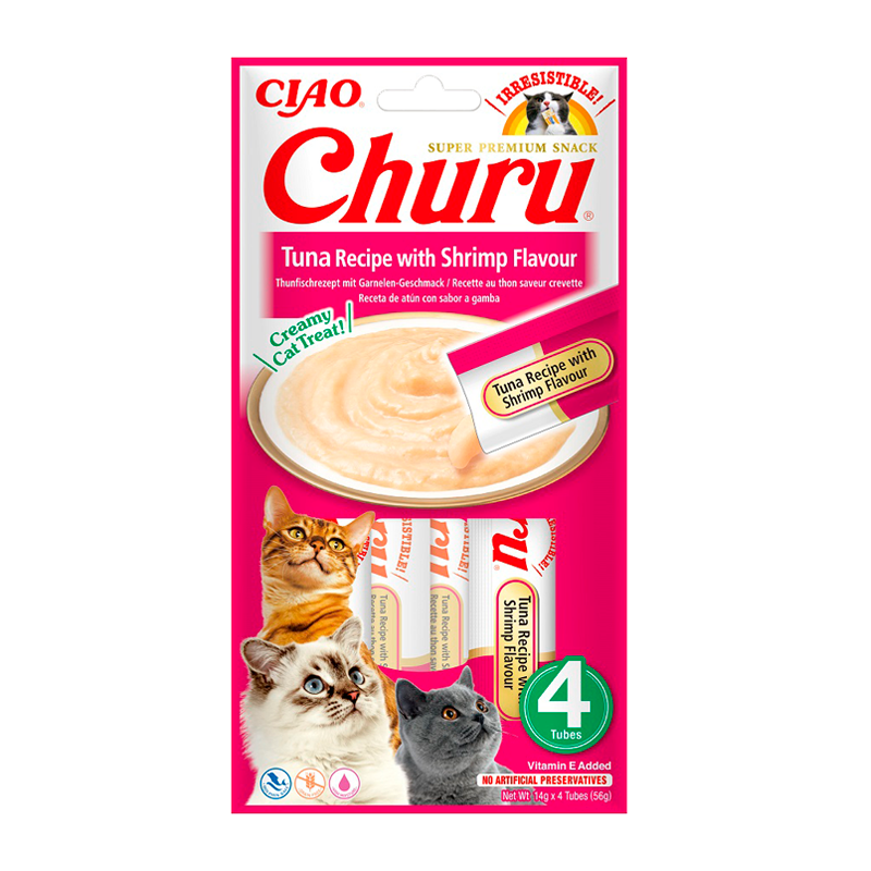 Churu x4 Atún con camarones