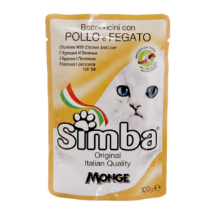 Simba Sobre Amarrillo Pollo e hígado 100 gr