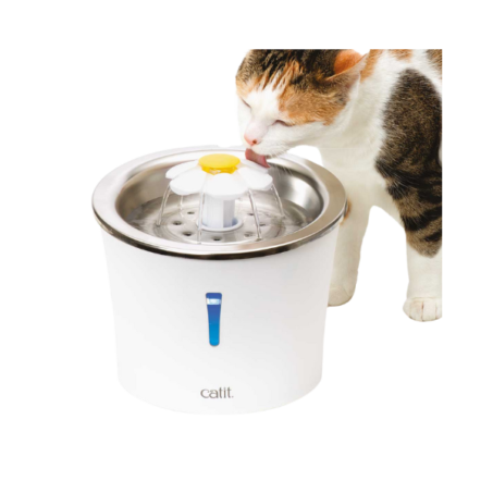 Catit flower fountain de acero inoxidable